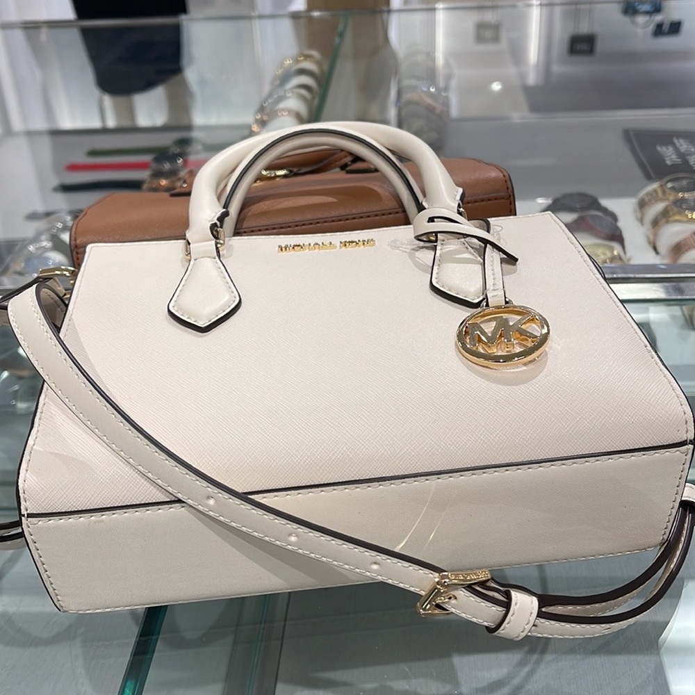 Michael Kors Sheila Small Center Zip Satchel Shoulder Crossbody Bag Non Leather - Picture 16 of 16